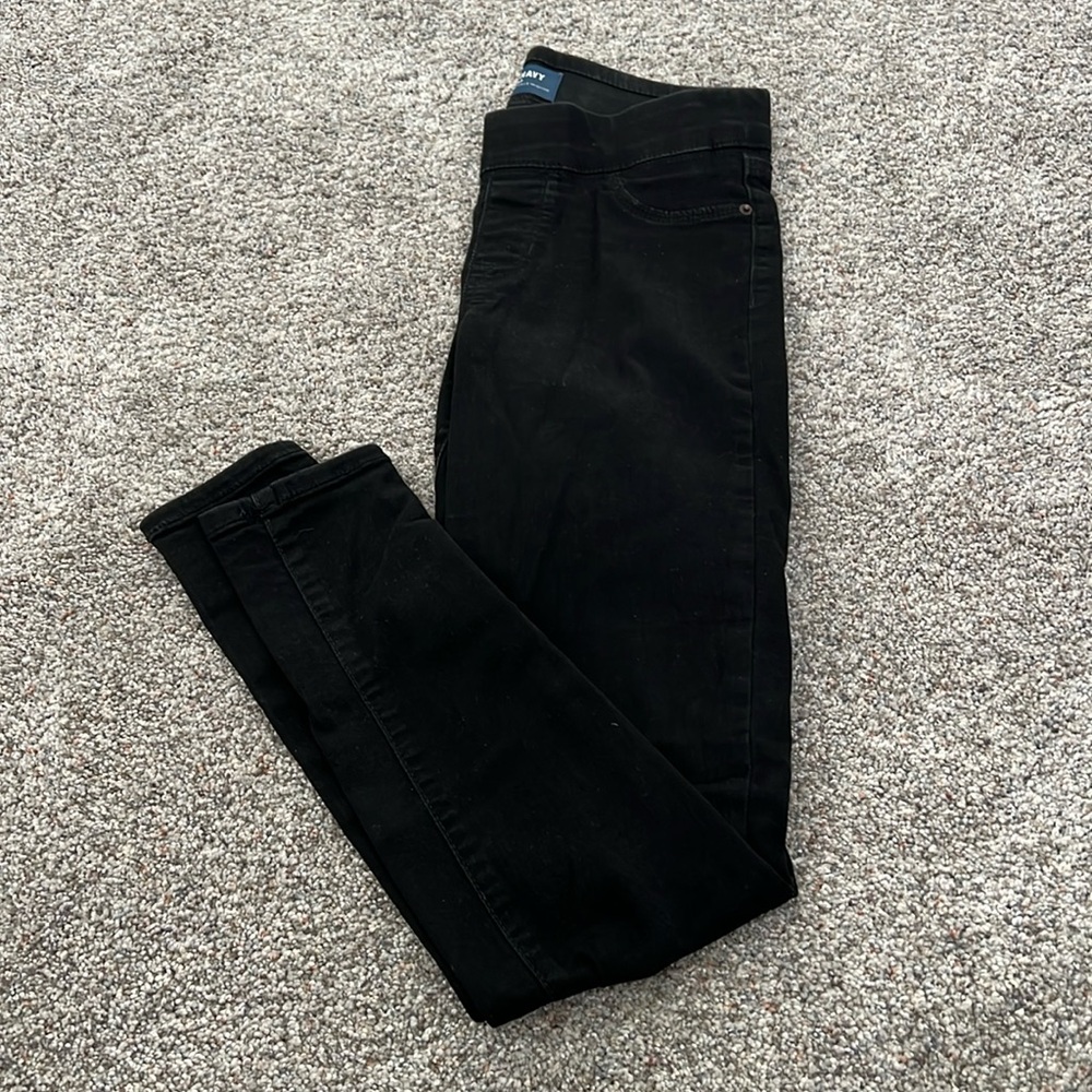 Old Navy Black Rockstar Mid Rise Jeggings size 2